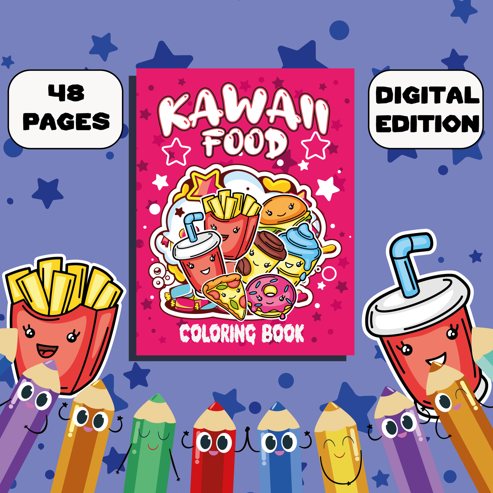 Kawaii Food Coloring Book