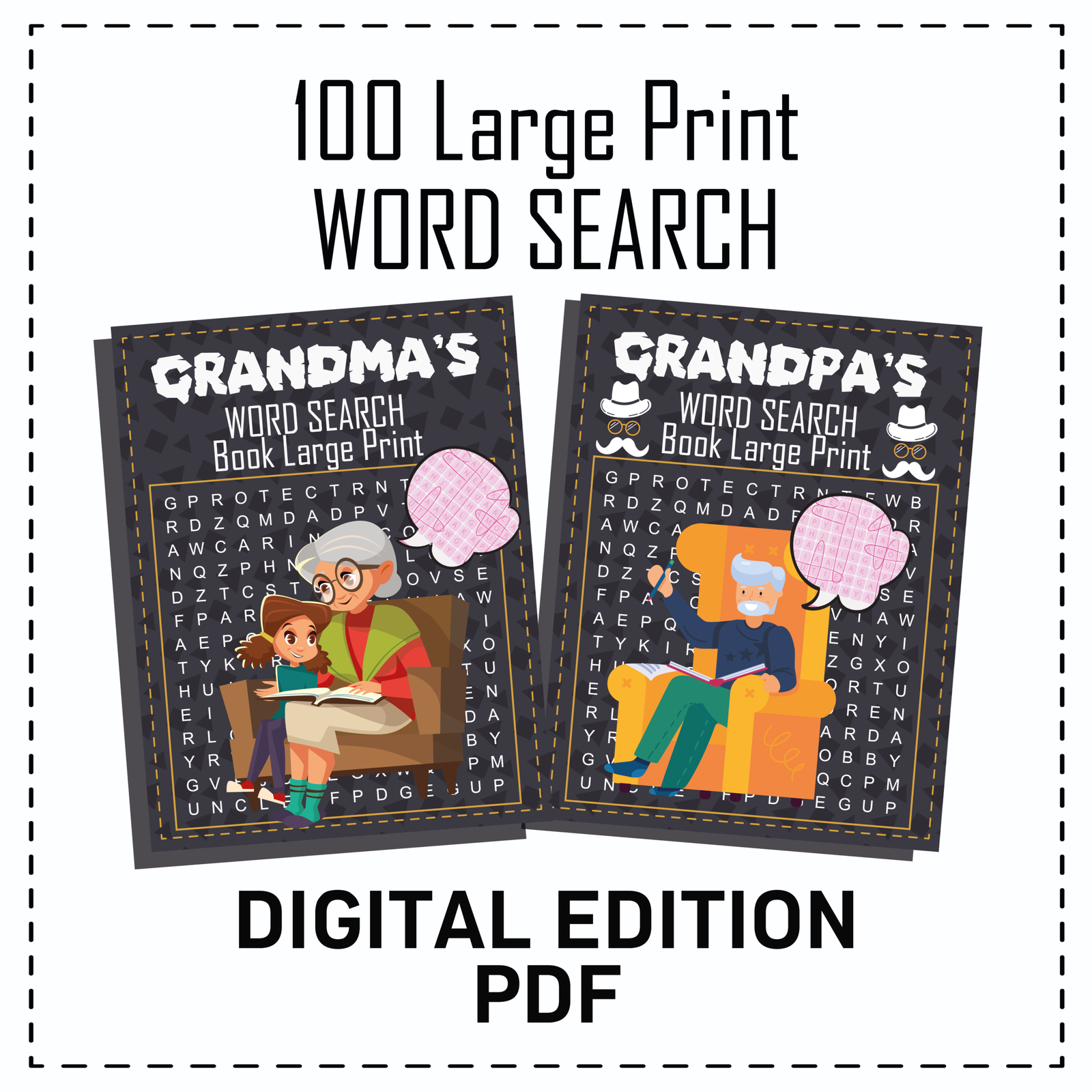 Grandma's Word Search Book Large Print